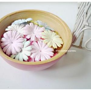 30 Mixed Pastel Medium Daisy Flowers Petal / Pack