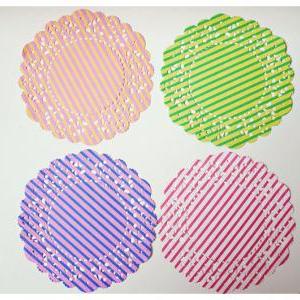 Parisian 2-colored Stripe Doily Paper / Pack