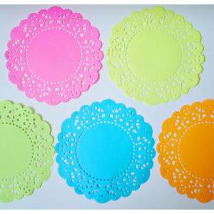 Fluorescent Colored English Doily Paper / Pack For..