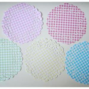 Gingham English Doily paper / pack ..