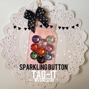 Sparkling Button Jar Tags