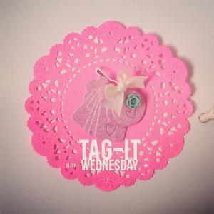 Tiny Tags Glitter Pink