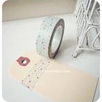 Washi Tape Green Grid With Love Word