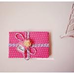 6 Tiny Berry Sorbet Pink Envelope / Pack