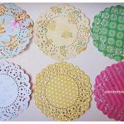Parisian Lace Doily Ribbon & Floral for Scrap booking or card making / pack 
