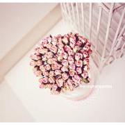 Mulberry paper tiny Rose Buds flower / pack 