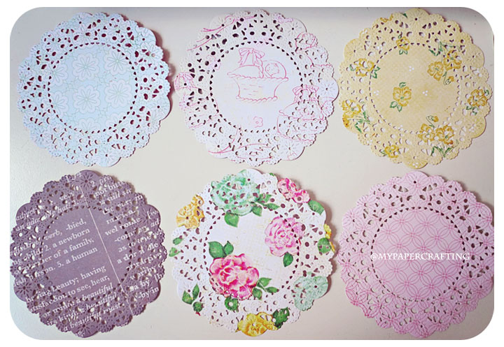 Parisian Lace Doily Ribbon & Floral For Scrap Booking Or Card Making / Pack