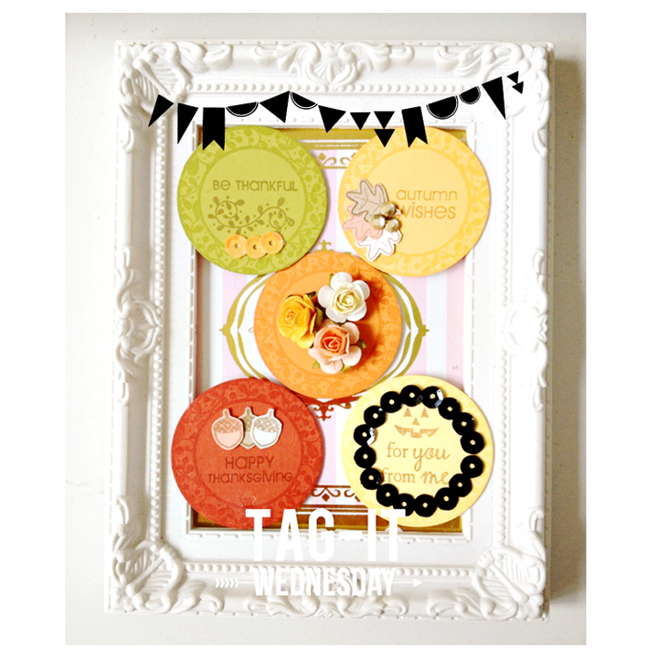 12pcs Round Thanksgiving circle Tags 