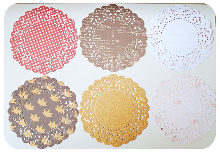 Autumn English Doily Paper / Pack For Cardmaking, Party Decoration, Scrapbooking
