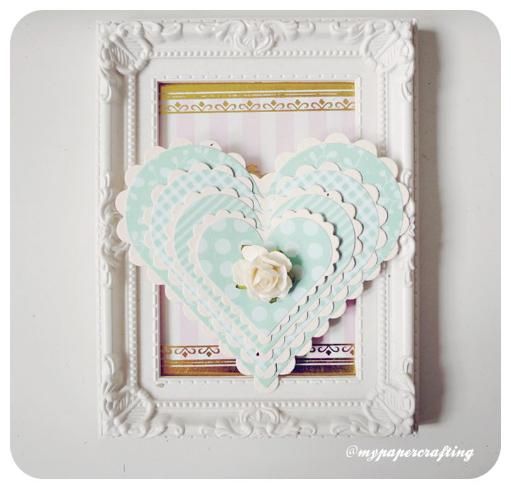 Valentine Day Layered Heart-shaped card 