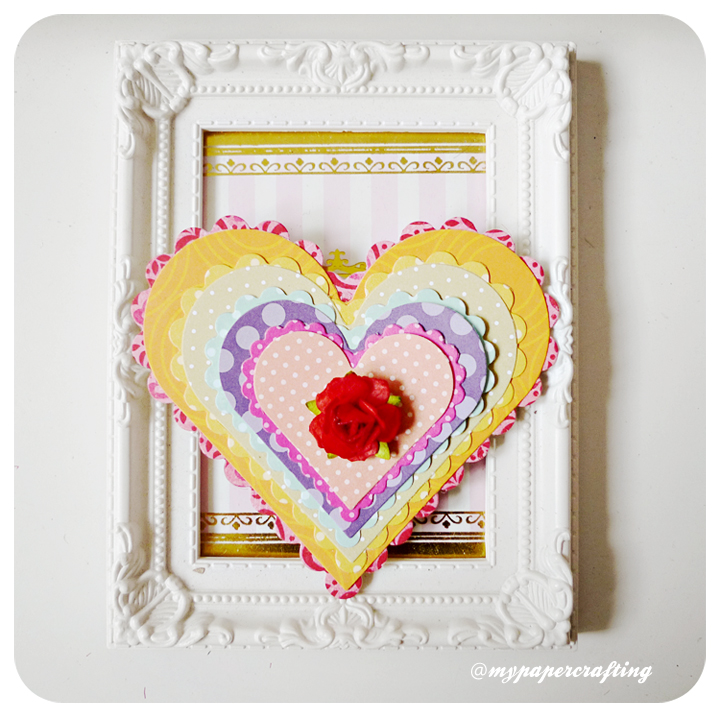 Valentine Day Layered Heart-shaped Card