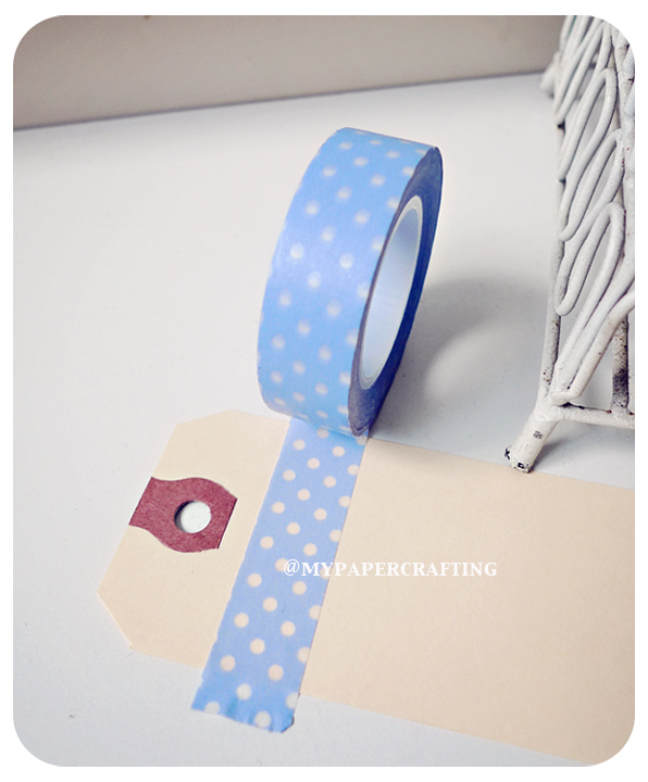 Washi Tape Light Blue With Polka Dot