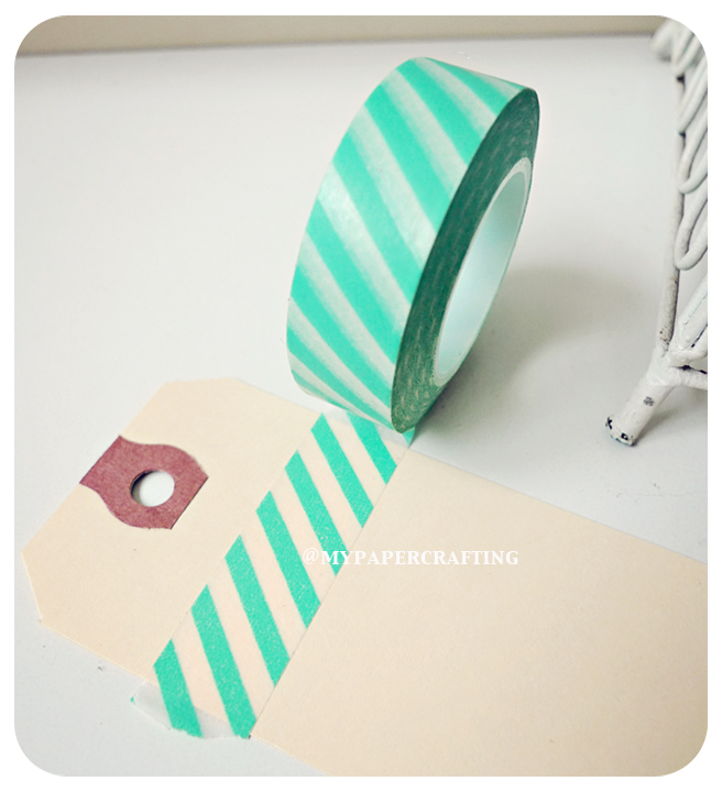 Washi Tape Green Candy Stripes