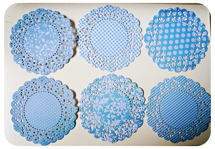 Parisian Lace Doily Blue Berry For Scrap Booking Or Card Making / Pack