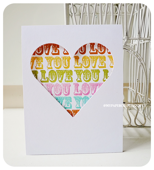 Love You Handmade Card For