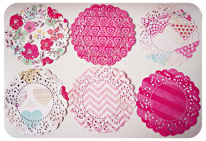 6 Parisian Lace Doily Fourteen Mixed Pattern Paper / Pack
